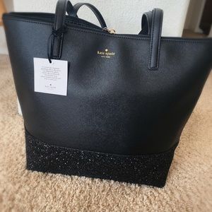 Kate Spade Satchel Glitter Black Cross Body Bag